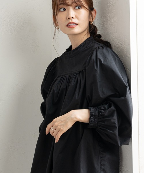prose verse（プロズヴェール）の「ハイネックギャザープチハイブラウス（シャツ/ブラウス・レディース・オフホワイト/ブラック・ﾌﾘ-）」の10枚目の写真