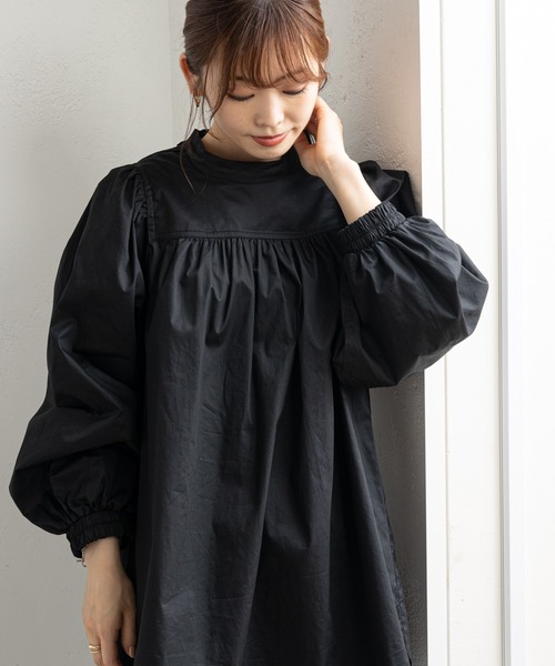 prose verse（プロズヴェール）の「ハイネックギャザープチハイブラウス（シャツ/ブラウス・レディース・オフホワイト/ブラック・ﾌﾘ-）」の15枚目の写真