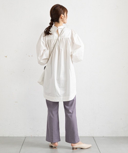 prose verse（プロズヴェール）の「ハイネックギャザープチハイブラウス（シャツ/ブラウス・レディース・オフホワイト/ブラック・ﾌﾘ-）」の11枚目の写真