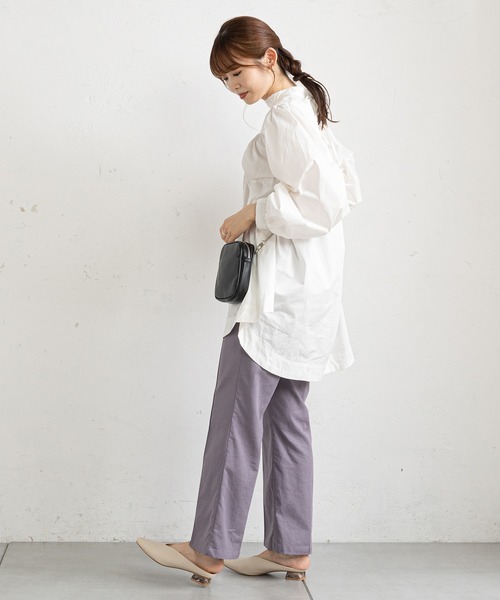 prose verse（プロズヴェール）の「ハイネックギャザープチハイブラウス（シャツ/ブラウス・レディース・オフホワイト/ブラック・ﾌﾘ-）」の16枚目の写真