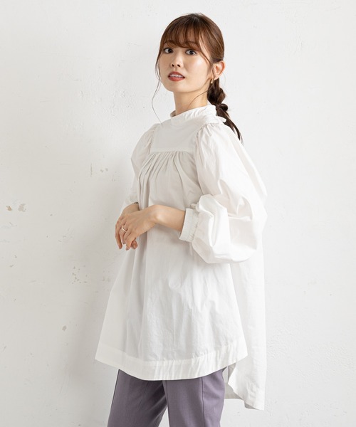 prose verse（プロズヴェール）の「ハイネックギャザープチハイブラウス（シャツ/ブラウス・レディース・オフホワイト/ブラック・ﾌﾘ-）」の21枚目の写真