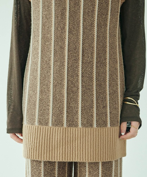 forksy.（フォルクシー）の「【forksy.】ジャガードストライプニットセットアップ（セットアップ・レディース・ベージュ/ブラウン/グレー/ワインレッド・FREE）」の21枚目の写真