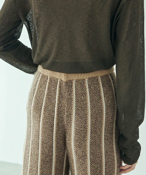 forksy.（フォルクシー）の「【forksy.】ジャガードストライプニットセットアップ（セットアップ・レディース・ベージュ/ブラウン/グレー/ワインレッド・FREE）」の13枚目の写真