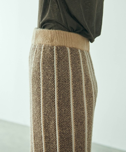 forksy.（フォルクシー）の「【forksy.】ジャガードストライプニットセットアップ（セットアップ・レディース・ベージュ/ブラウン/グレー/ワインレッド・FREE）」の15枚目の写真