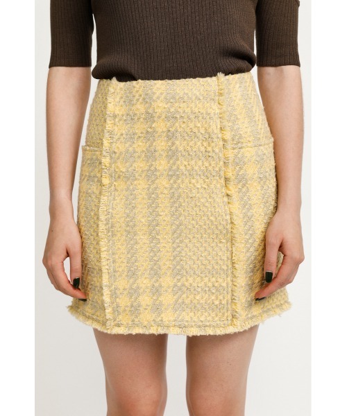 SLY（スライ）の「TWEED PATTERN S/SK ツイード ショート スカート
