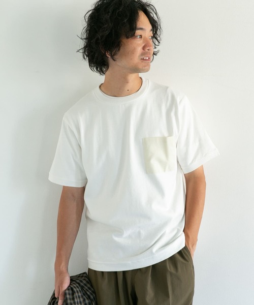 URBAN RESEARCH DOORS（アーバンリサーチドアーズ）の「コーデュロイポケットTシャツ（Tシャツ/カットソー・メンズ・ホワイト/グレー系その他/イエロー/ブルー・40/38）」の15枚目の写真