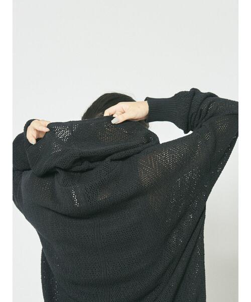 GARAGE OF GOOD CLOTHING（ガレージオブグッドクロージング）の「パッチワーク風アノラックプルオーバー＊（ニット/セーター・レディース・ブラック/アイボリー・FREE）」の10枚目の写真