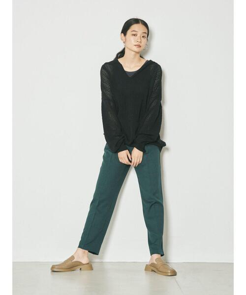 GARAGE OF GOOD CLOTHING（ガレージオブグッドクロージング）の「パッチワーク風アノラックプルオーバー＊（ニット/セーター・レディース・ブラック/アイボリー・FREE）」の12枚目の写真