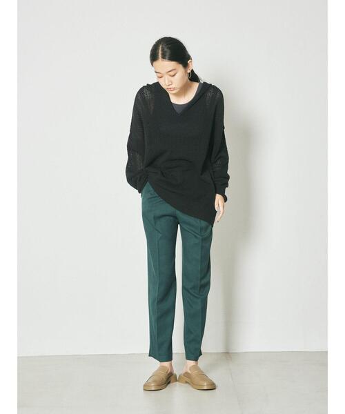 GARAGE OF GOOD CLOTHING（ガレージオブグッドクロージング）の「パッチワーク風アノラックプルオーバー＊（ニット/セーター・レディース・ブラック/アイボリー・FREE）」の14枚目の写真