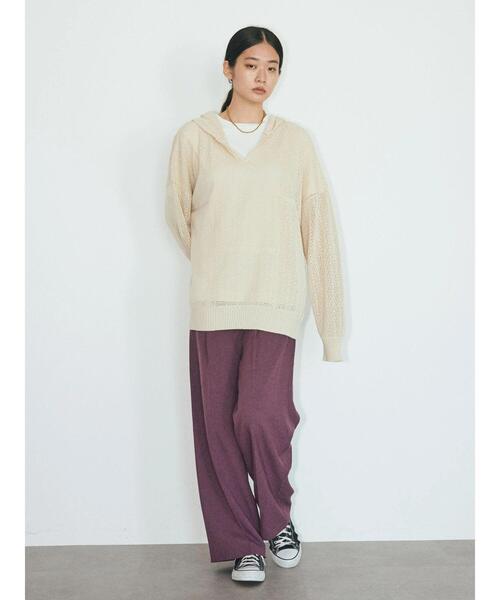 GARAGE OF GOOD CLOTHING（ガレージオブグッドクロージング）の「パッチワーク風アノラックプルオーバー＊（ニット/セーター・レディース・ブラック/アイボリー・FREE）」の20枚目の写真