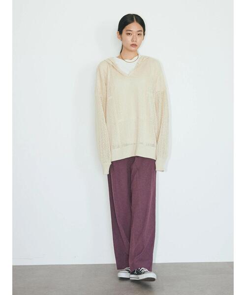 GARAGE OF GOOD CLOTHING（ガレージオブグッドクロージング）の「パッチワーク風アノラックプルオーバー＊（ニット/セーター・レディース・ブラック/アイボリー・FREE）」の21枚目の写真