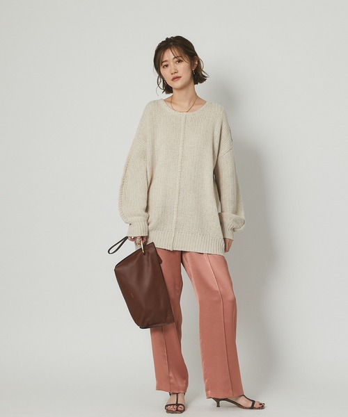 RIVE DROITE（リヴドロワ）の「抜け感たっぷりのニット　ローゲージCozyニット（ニット/セーター・レディース・ライトベージュ/ブラウン・FREE）」の18枚目の写真