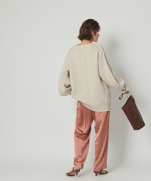 RIVE DROITE（リヴドロワ）の「抜け感たっぷりのニット　ローゲージCozyニット（ニット/セーター・レディース・ライトベージュ/ブラウン・FREE）」の20枚目の写真