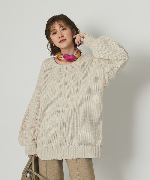 RIVE DROITE（リヴドロワ）の「抜け感たっぷりのニット　ローゲージCozyニット（ニット/セーター・レディース・ライトベージュ/ブラウン・FREE）」の10枚目の写真