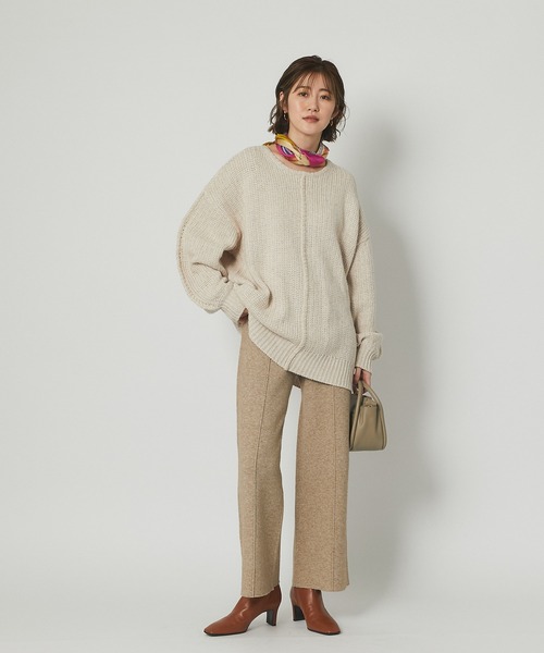 RIVE DROITE（リヴドロワ）の「抜け感たっぷりのニット　ローゲージCozyニット（ニット/セーター・レディース・ライトベージュ/ブラウン・FREE）」の19枚目の写真