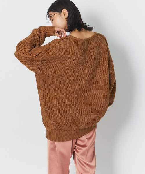 RIVE DROITE（リヴドロワ）の「抜け感たっぷりのニット　ローゲージCozyニット（ニット/セーター・レディース・ライトベージュ/ブラウン・FREE）」の8枚目の写真