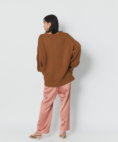 RIVE DROITE（リヴドロワ）の「抜け感たっぷりのニット　ローゲージCozyニット（ニット/セーター・レディース・ライトベージュ/ブラウン・FREE）」の5枚目の写真