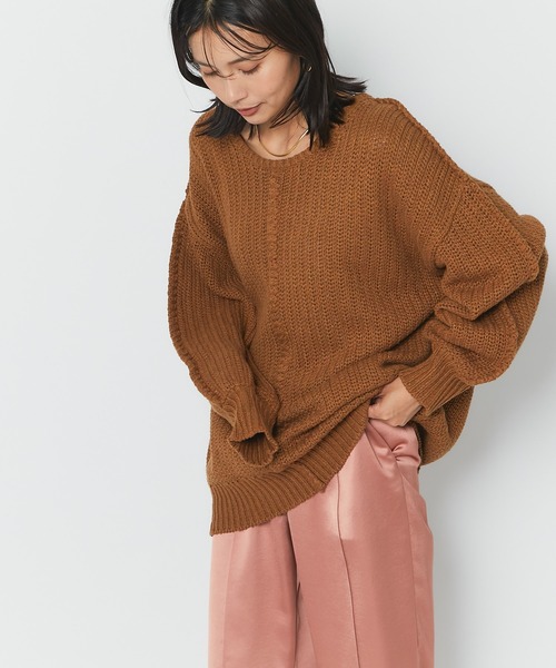 RIVE DROITE（リヴドロワ）の「抜け感たっぷりのニット　ローゲージCozyニット（ニット/セーター・レディース・ライトベージュ/ブラウン・FREE）」の7枚目の写真