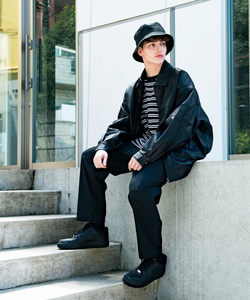 ８(eight)（エイト）の「ＰＵ Ａ－２ジャケット（ミリタリージャケット・メンズ・ブラック・LARGE/MEDIUM）」の10枚目の写真