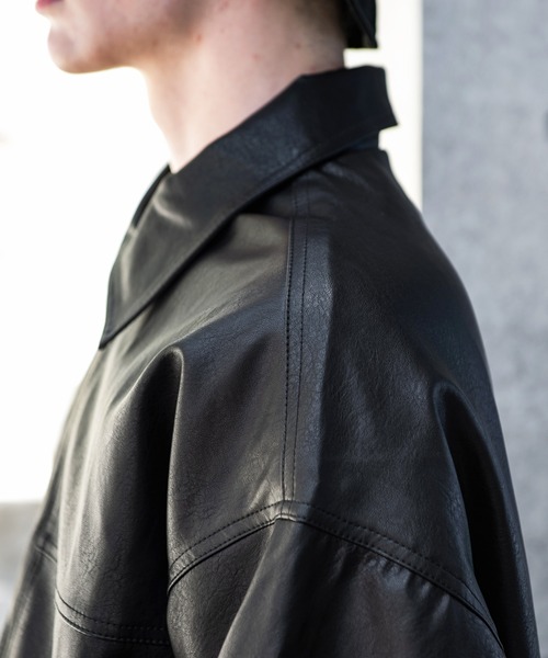 ８(eight)（エイト）の「ＰＵ Ａ－２ジャケット（ミリタリージャケット・メンズ・ブラック・LARGE/MEDIUM）」の22枚目の写真