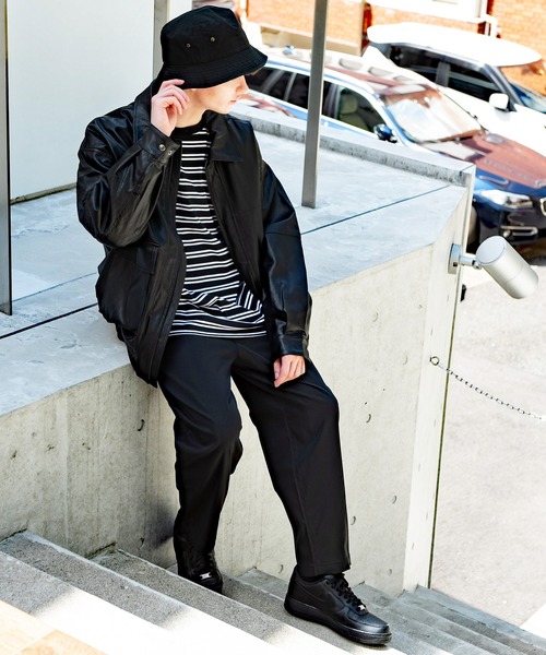 ８(eight)（エイト）の「ＰＵ Ａ－２ジャケット（ミリタリージャケット・メンズ・ブラック・LARGE/MEDIUM）」の16枚目の写真