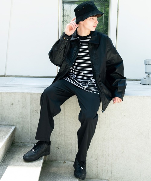 ８(eight)（エイト）の「ＰＵ Ａ－２ジャケット（ミリタリージャケット・メンズ・ブラック・LARGE/MEDIUM）」の18枚目の写真