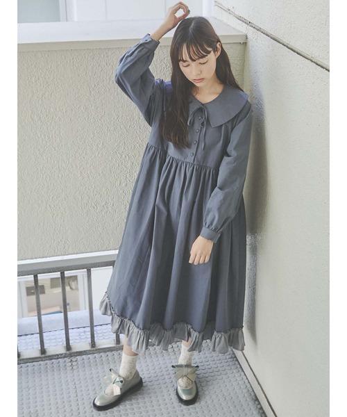 merry jenny（メリージェニー）の「サテンコンビリボンワンピース（ワンピース・レディース・ブラック/ブルー/アイボリー・FREE）」の22枚目の写真