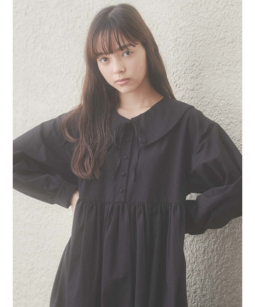 merry jenny（メリージェニー）の「サテンコンビリボンワンピース（ワンピース・レディース・ブラック/ブルー/アイボリー・FREE）」の5枚目の写真