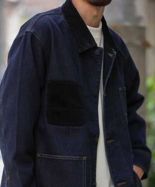 URBAN RESEARCH Sonny Label（アーバンリサーチサニーレーベル）の「衿切替カバーオール（カバーオール・メンズ・オフホワイト/カーキ/インディゴブルー・MEDIUM/LARGE）」の4枚目の写真