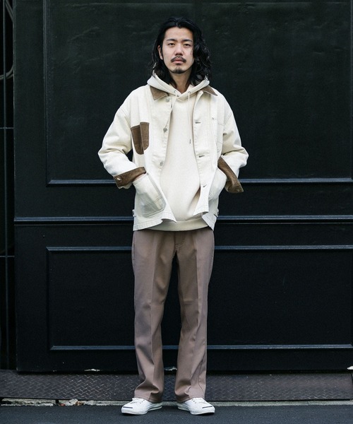 URBAN RESEARCH Sonny Label（アーバンリサーチサニーレーベル）の「衿切替カバーオール（カバーオール・メンズ・オフホワイト/カーキ/インディゴブルー・MEDIUM/LARGE）」の9枚目の写真