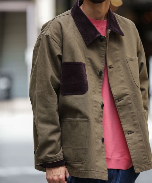 URBAN RESEARCH Sonny Label（アーバンリサーチサニーレーベル）の「衿切替カバーオール（カバーオール・メンズ・オフホワイト/カーキ/インディゴブルー・MEDIUM/LARGE）」の13枚目の写真