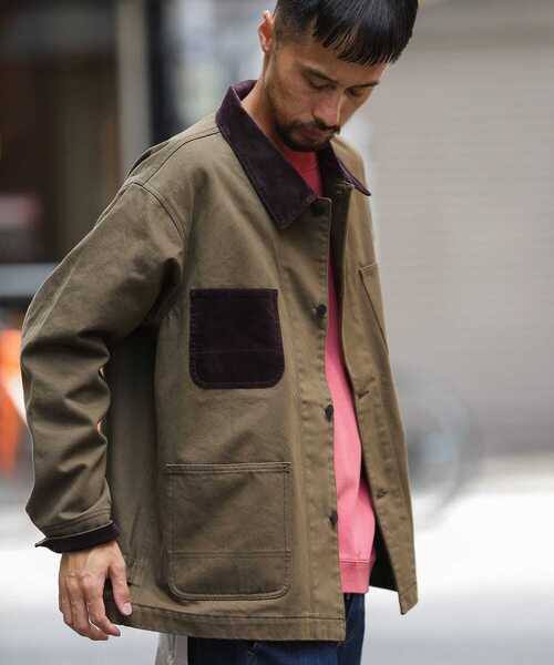 URBAN RESEARCH Sonny Label（アーバンリサーチサニーレーベル）の「衿切替カバーオール（カバーオール・メンズ・オフホワイト/カーキ/インディゴブルー・MEDIUM/LARGE）」の14枚目の写真