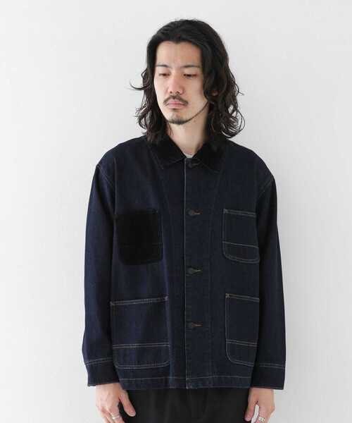 URBAN RESEARCH Sonny Label（アーバンリサーチサニーレーベル）の「衿切替カバーオール（カバーオール・メンズ・オフホワイト/カーキ/インディゴブルー・MEDIUM/LARGE）」の17枚目の写真
