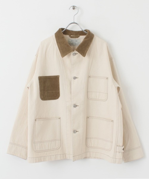 URBAN RESEARCH Sonny Label（アーバンリサーチサニーレーベル）の「衿切替カバーオール（カバーオール・メンズ・オフホワイト/カーキ/インディゴブルー・MEDIUM/LARGE）」の20枚目の写真