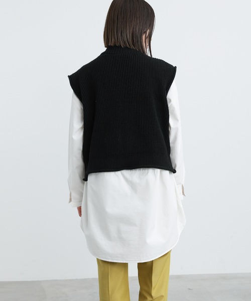 select MOCA(セレクトモカ)の「2021 AW プチハイネックケーブルショートベスト(ベスト・レディース・ブラック/ダークブラウン/アイボリー・FREE)」の17枚目の写真
