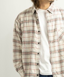 裏ボア チェックシャツジャケット