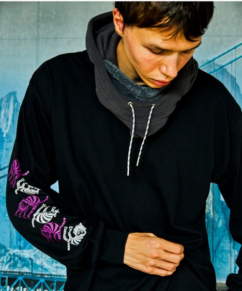 AlexanderLeeChang（アレキサンダーリーチャン）の「AlexanderLeeChang/アレキサンダーリーチャン YOSHI47 HOOD WARMER ヨシ47フードウォーマー　AC052136（ネックウォーマー/スヌード・メンズ・チャコールグレー/ブラック/オレンジ・FREE）」の12枚目の写真