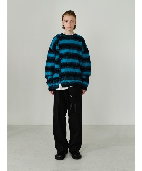 IEY(アイイーワイ)の「【IEY】【2021AW】CRACK OVER KNIT IYKNBD002(ニット/セーター・メンズ・オレンジ/ブルー・M/L)」の17枚目の写真