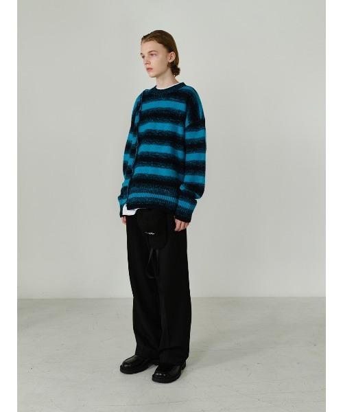 IEY(アイイーワイ)の「【IEY】【2021AW】CRACK OVER KNIT IYKNBD002(ニット/セーター・メンズ・オレンジ/ブルー・M/L)」の20枚目の写真