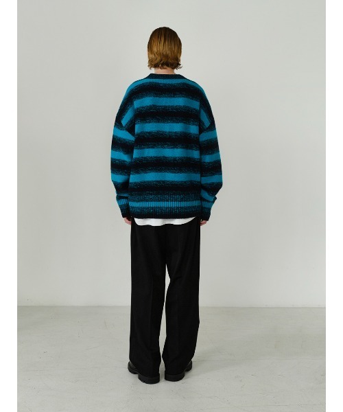 IEY(アイイーワイ)の「【IEY】【2021AW】CRACK OVER KNIT IYKNBD002(ニット/セーター・メンズ・オレンジ/ブルー・M/L)」の12枚目の写真