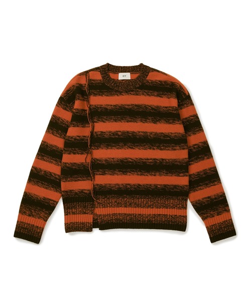 IEY(アイイーワイ)の「【IEY】【2021AW】CRACK OVER KNIT IYKNBD002(ニット/セーター・メンズ・オレンジ/ブルー・M/L)」の4枚目の写真
