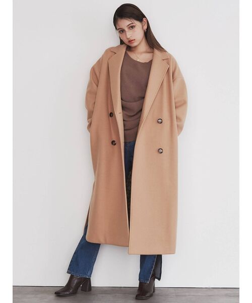 BRUNELLO CUCINELLI アルパカ ダブルブレスト ロングコート lnmz07b.jpg
