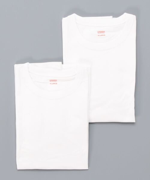UNIVERSAL OVERALL(ユニバーサルオーバーオール)の「《UNIVERSAL OVERALL》WIDE HEAVY 2P L/S TEE(Tシャツ/カットソー・レディース・ホワイト/ブラック・X-LARGE/MEDIUM/LARGE/SMALL)」の3枚目の写真
