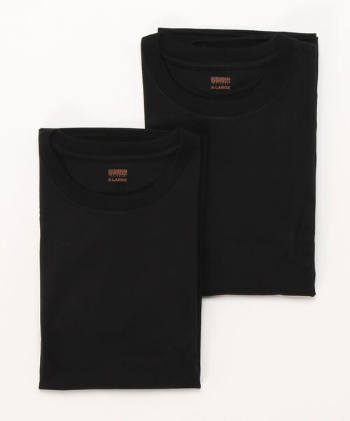 UNIVERSAL OVERALL(ユニバーサルオーバーオール)の「《UNIVERSAL OVERALL》WIDE HEAVY 2P L/S TEE(Tシャツ/カットソー・レディース・ホワイト/ブラック・X-LARGE/MEDIUM/LARGE/SMALL)」の4枚目の写真