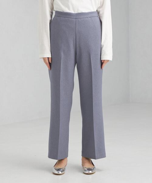 closet story(クローゼットストーリー)の「<closet story>ポリエステルフラノ フレアパンツ -ウォッシャブル-(その他パンツ・レディース・ブラック/ライトブルー・FREE)」の3枚目の写真