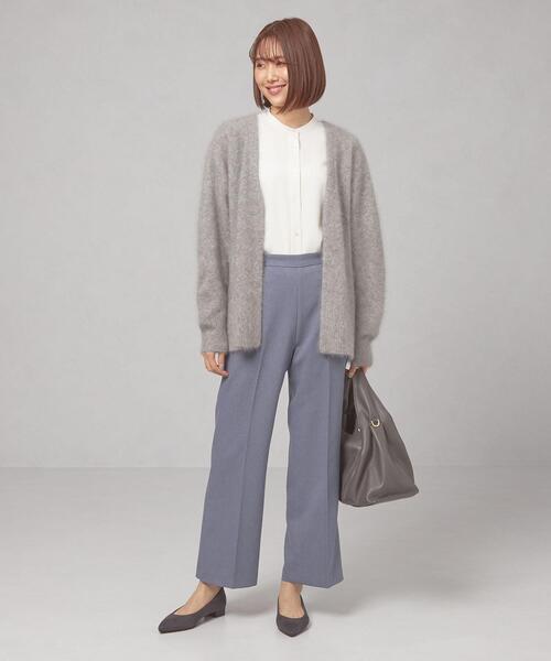 closet story(クローゼットストーリー)の「<closet story>ポリエステルフラノ フレアパンツ -ウォッシャブル-(その他パンツ・レディース・ブラック/ライトブルー・FREE)」の8枚目の写真