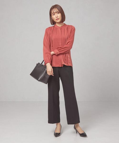 closet story(クローゼットストーリー)の「<closet story>ポリエステルフラノ フレアパンツ -ウォッシャブル-(その他パンツ・レディース・ブラック/ライトブルー・FREE)」の10枚目の写真