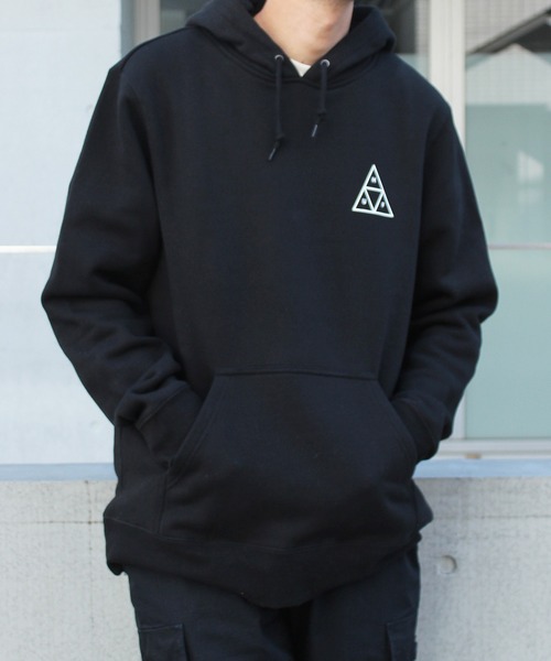 HUF(ハフ)の「【HUF】ハフ ESSENTIALS TT P/O HOODIE プルオーバー フーディー PF00100(パーカー・メンズ・ライトグレー/ブラック・S/M/L/XL)」の11枚目の写真