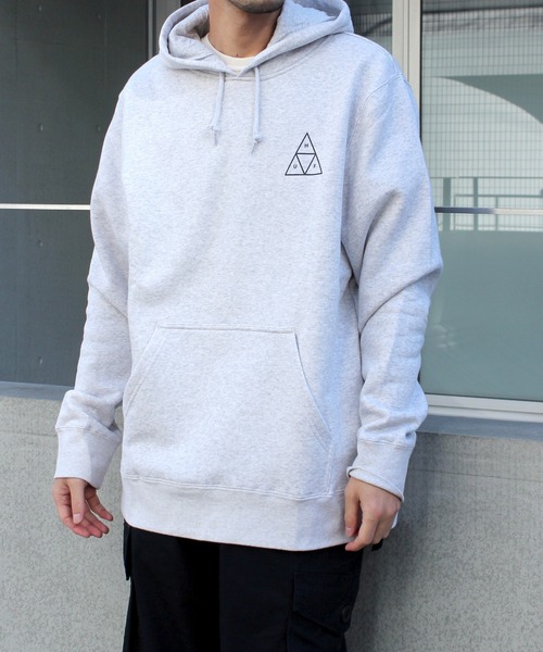 HUF(ハフ)の「【HUF】ハフ ESSENTIALS TT P/O HOODIE プルオーバー フーディー PF00100(パーカー・メンズ・ライトグレー/ブラック・S/M/L/XL)」の15枚目の写真