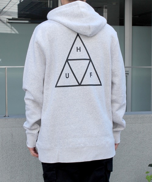 HUF(ハフ)の「【HUF】ハフ ESSENTIALS TT P/O HOODIE プルオーバー フーディー PF00100(パーカー・メンズ・ライトグレー/ブラック・S/M/L/XL)」の14枚目の写真